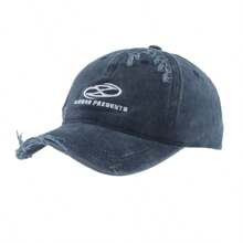 1pc Women's Embroidered Distressed Washed Baseball Cap, Fashion Casual Streetwear Sun Hat Suitable For Daily Wear And Outdoor