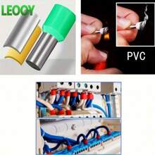leooy 450-1800 件管型压接端子，多头压接端子钳组合套装，铜管+PVC 阻燃外壳，电线连接端子，合金钢高精度压接钳 HSC8 6-4A/6A，0.25-10mm223-7AWG 五金工具