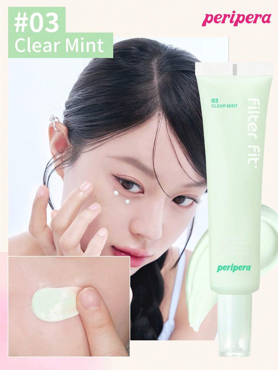Peripera 35ml K-Beauty One Step 色彩校正隔离霜，化妆底霜，肤色校正，亮白底霜，控油保湿，日常化妆，韩国化妆品 - #03 Clear Mint - 查看 1