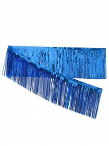1pc 3M Aluminum Foil Tassel Banner - Luxury Metallic Streamers For Birthdays, Weddings, Parades And Festive Decorations - Multicolor Multi-Purpose Hanging Decoration, Holiday Decorative Banners, Elegant Party Backgrounds, Durable Festival Decorations,Party Decor