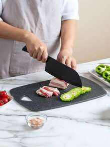 大理石砧板切菜板加厚切肉板厨房准备板熟食/生食分离家用水果切菜板备菜板塑料菜板厨房用品 - 彩色 - 查看 2
