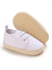 Fashionable White Canvas Casual Shoes For Infant Boys, Soft Bottom Comfortable Toddler Walking Shoes - White - View 3