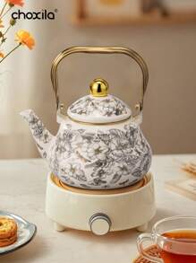 choxila 1pc Enamel Enamel Teapot Large Teapot High Temperature Tea Set Can Be Used Open Fire Suitable For Induction Cooker, For Outdoor, Camping - Dragonfly Enamel Pot - View 8