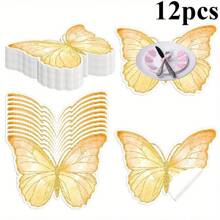 4/12 piezas de manteles desechables de papel con tema de mariposa, decoración de primavera para cocina, restaurante y uso en fiestas, perfectos para picnics, comidas diarias y entusiastas de la decoración del hogar, regalo ideal para amantes del ajuste de la mesa