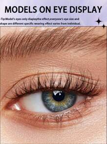 7 对自然外观十字交叉喇叭形假睫毛条状睫毛、睫毛、睫毛、假睫毛 - 黑色 - 查看 5