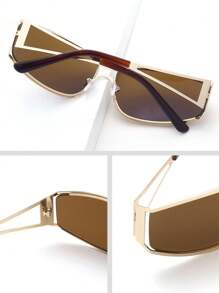 Women Geometric Exquisite All-Match Never Outdated Classic Technological Elegant Party Fashion Glasses For Daily Life Street-Photography Vacation Outfits Outdoor Casual Activities Mountaineering Skiing Accessories