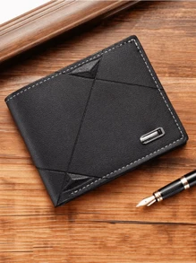 Esta billetera corta de cuero de PU personalizada para hombres presenta un diseño de superficie suave con estampado a cuadros con estilo. Tiene una gran capacidad con múltiples ranuras para tarjetas, capaz de contener billetes grandes y una monedero, y está equipada con ranuras para tarjetas de crédito, tarjetas bancarias y tarjetas de identificación. - Multicolor - Ver 12