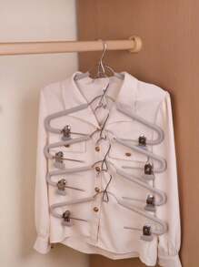 1 Set Seamless Multipurpose Pants Hanger, Non-Slip Suit, Dress, Skirt Hanger Set