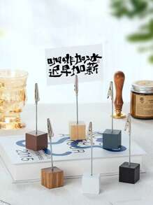 2 piezas de pinzas de cocodrilo de madera lindas y decorativas de colores aleatorios para notas, fotos y tarjetas en el escritorio