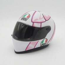 Motorcycle Stylish Mini Sturdy Simulation Helmet Motorcycle Travel Rear Seat Decoration Small Helmet Model (The Sun Visor Is A Plastic Product That Is Visible, The Sun Visor Screw Style Is Random, And There May Be Minor Scratches On The Surface, Which Is A Normal Phenomenon And Does Not Affect The Appearance And Use)