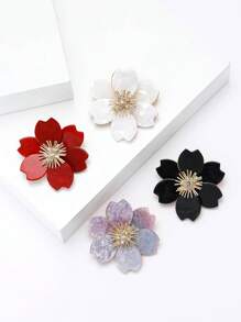 Broche de flor de acrilico con rhinestones elegante para hombres, accesorio de alfiler para traje, regalo para fiestas y recepciones