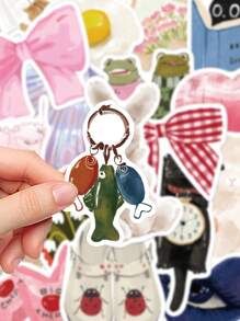 50pcs Watercolor Style Original Stickers Laptop Handbook Phone Case Decoration Stickers