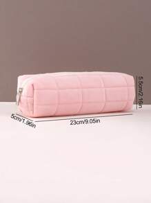 1 件超柔软枕头袋铅笔盒、文具盒女收纳袋可平放化妆包、大容量铅笔袋、创意女生高吸引力铅笔盒文具盒、返校、学校用品、铅笔袋、书包