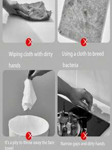 1 件旋转超细纤维拖把，带壁挂式支架，多功能清洁刷，便携式，无需电力，手柄配件，适用于客厅、卧室、厨房、地板和浴室 - 彩色 - 查看 2