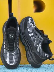 Obrotowe buty robocze z noskiem stalowym, modne buty sportowe męskie/damskie, odporne na rozbicie, antyprzebiciowe, wygodne buty robocze z poduszką powietrzną, oddychające buty robocze męskie/damskie, buty robocze ochronne męskie/damskie - Czarne - Zobacz 5