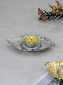 1 件金属底座烛台，金色/银色，奢华复古风格，适合圣诞节、情人节、感恩节、家居、餐桌、节日装饰 - 彩色 - 查看 6