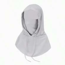 LOTANK Summer Thin Semi Transparent Full Face Sunscreen Hat Mask Outdoor Hiking Camping Thin UV Resistant Hat Neck Protection Hat