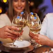 Silicone Wine Glass Marker Juice Champagne Cup Goblet Label Mug Tag Bar Wedding Identification Color Random Party Tools, For Outdoor, Camping - Multicolor - View 5