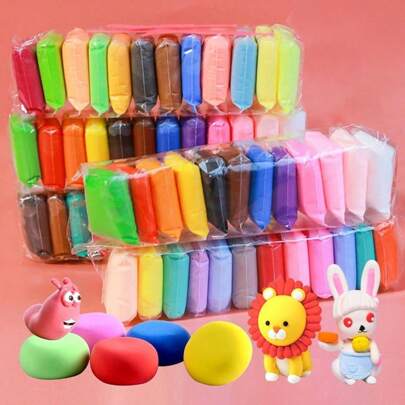 36/48 piezas de arcilla ultra ligera, arcilla de modelado colorida, arcilla de 36/48 colores, masa de modelar hecha a mano DIY, no pegajosa, arcilla multicolor, arcilla burbuja, conjunto de arcilla espacial, suministros para arte de cerámica, fácil de dar forma, adecuado para interacción familiar y creación artística estudiantil (colores/embalaje aleatorios)