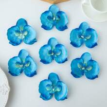 5PCS/10PCS Artificial Non Woven Butterfly Orchid Flowers Silk Butterfly Orchid Flower Head For Autumn Wedding Vase For Home Dining Room Bedroom Decorations, Festival Birthday Party Accessories, Outdoor Garden Decorations Gifts Graduation