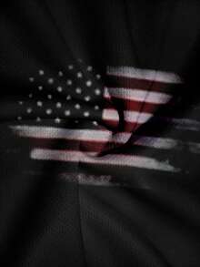 Áo tank top nam cổ tròn đa năng, kiểu dáng thường ngày, in hình cờ Mỹ, thích hợp cho mùa hè. - màu đen - Xem 6