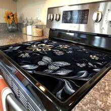 1 件金色和银色花卉橡胶炉罩保护套，优雅的金属装饰保护套，厨房装饰，适合精致的聚会或日常优雅的家居装饰餐桌装饰、派对装饰、婚礼装饰、餐厅厨房装饰、房间装饰、家居装饰 - 彩色 - 查看 11