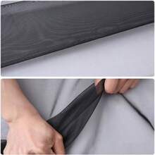 黑色磁性蚊帐纱窗家用自粘蚊帐磁性窗帘网隐形窗纱自动闭合可清洗窗户防蚊纱窗 - 黑色 - 查看 3