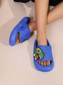 Cartoon Dinosaur Kids' Slippers, Children's Indoor Home Anti-Slip Sandals For Boys And Girls