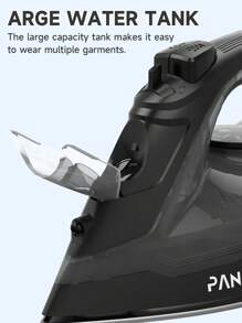 PANCERKA Powerful Compact Steam Iron For Clothes, Wool, Poly, Silk, Linen, Nylon Ironing, Fabric Steamer, Nonstick Plate, SmartSteam, Anti-Drip, Auto Shut Off(EU Plug)