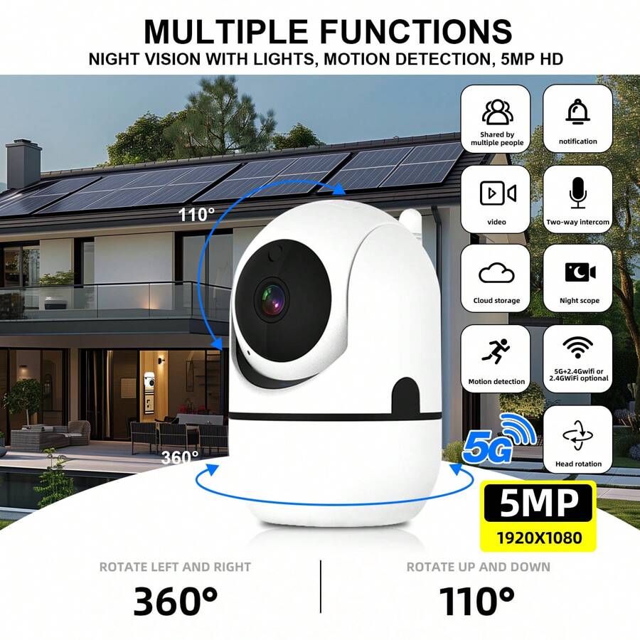 8MP 5MP 3MP 2MP 高清 1080P，双频 2.4G+5GWIFI 和 2.4GWIFI 可选配置室外室内摄像机、无线 WIFI 摄像机、监控摄像机、PTZ 摄像机、智能室外室内 PTZ 监控摄像机、自动跟踪、报警和彩色夜视、泛光灯 AI 运动