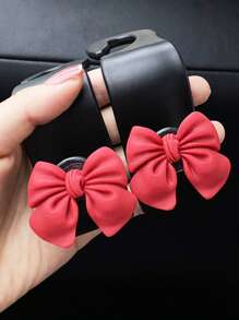 2pcs Car Hooks Bow Decorations Car Seats Rear Hooks Car Interior Storage Items - one-size - View 10
