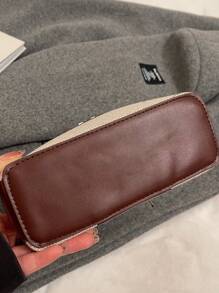 1 Pc New Small Capacity Girls' Pu Material Handbag With Removable And Adjustable Crossbody Strap, Zipper Closure Design, Unique And Fashionable For Travel, Commuting, Shopping, And As A Gift For Friends - Handbag - View 7