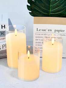 1 szt./3 szt. Mini LED Water Drop Migoczący Bezpłomieniowy Świeca Lampa, Zasilana Baterią Świeca Dekoracyjna Światło Nadaje Się Na Codzienne Święta Walentynki Halloween Boże Narodzenie Święto Dziękczynienia Przyjęcie Przyjacielskie Rodzinna Kolacja Urodziny Propozycja Specjalna Lampa Dekoracyjna, Kremowo-Biała Nadaje Się Do Wystrój Domu Salon Gabinet Kuchnia Łazienka Sypialnia Biuro Ukończenie Szkoły Restauracja Bar Kawiarnia Hotel Stół Pełen Romantycznej Atmosfery