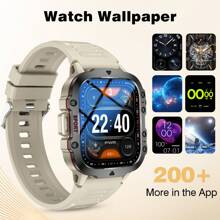 MixtataDi Smart Watch,Wireless Calling /Dial, Various APP Reminders,Suitable For Men And Women,Sports Watches,Information Reminder,For IOS/Andriod - Màu Khaki - Xem 4