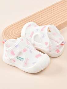 春夏 0-3 岁婴儿初学步鞋防滑软底网眼透气舒适婴儿凉鞋