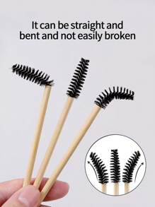 Bộ 50 cọ trang điểm cán tre, cọ chuốt mascara, cọ uốn mi, cọ trang điểm, cọ kẻ lông mày, cọ tán phấn mắt, quà tặng kèm theo. - màu đen - Xem 5
