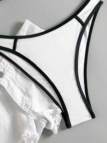 Women Basics Mono Swimwear For Summer Days From Poolside To Beachside, Basic Elegant Bikini Sexy Croptops Vest. Beachwear
