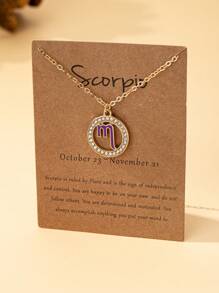 1pc Elegant Fashion Enamel Star Sign Pendant Necklace Suitable For Women's Daily Wear