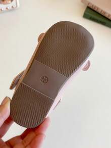 1 Đôi giày bệt bằng da lộn hình thỏ dễ thương, phong cách tối giản, thích hợp cho mùa hè - Hồng - Xem 7