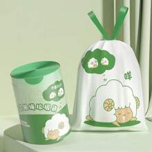 Bolsas de basura con cordón lindo, a prueba de rasgaduras, gruesas y extra gruesas para uso doméstico, sala de estar y cocina, bolsas de limpieza grandes