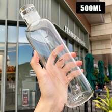 1pc Large Capacity Water Bottle With Time Marker, Leak-Proof & Shatter-Resistant Design, Suitable For Men & Women, Perfect For Iced Coffee & Beverages, PPSU Measuring Cup, Outdoor Use - Multicolor - View 3