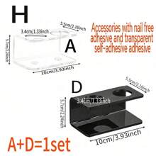 1 bộ giá để bàn chải đánh răng điện trong phòng tắm, giá để đồ dùng nha khoa bằng acrylic, kệ để đồ treo tường, giá không cần khoan, trang trí phòng tắm tại nhà, trang trí mùa thu, trở lại trường - Trong sáng - Xem 6