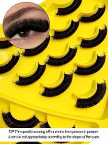 Asiteo 9 Pairs Fluffy Thick Russian Strip Lashes - D Curl Faux Mink Lashes Pack For Long-Lasting, Natural-Looking Eyelashes