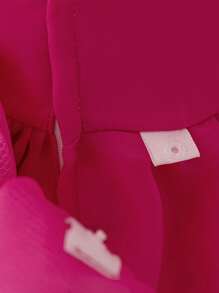 Vestido de fiesta de organza con flores para niñas bebés, con tirantes, incluye diadema como set de regalo - Rosa Fucsia - Ver 10