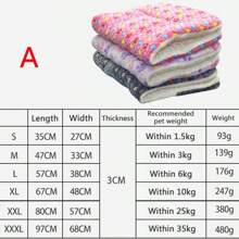 Flannel Pet Mat Dog Bed Cat Bed Thicken Sleeping Mat Dog Blanket Mat For Puppy Kitten Pet Dog Bed For Small Large Dogs Pet Rug