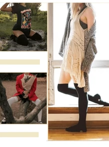 1 双女士及膝袜，四季及膝袜，及膝纯色半筒袜，压力小腿及膝高筒袜，时尚高筒袜，舒适甜美女孩长筒高跟鞋，适合在夜总会、派对、舞台和活动中穿着。