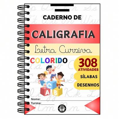 Caderno De Caligrafia Infantil 308 Atividades Letra Cursiva