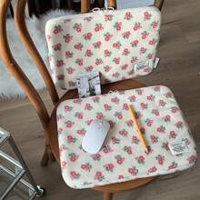 1PC Korean New Plush Cute Flower IPad Tablet Bag With Ins Style 11/13 Inch Laptop Storage Protection - Multicolor - View 8