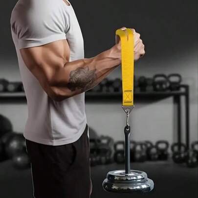 1st Heavy-Duty Iron Wrist & Forearm Strength Training Device, Yellow, No Power Required, Fitness & Outdoor Equipment, Grip Strength Training Accessory Gym Accessories