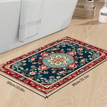 [Crystal Velvet 700g/㎡ Printed Bottom, 5mm Thick] 1 Piece Bohemian Style Solid Color Rug, Soft Anti-Slip Washable Carpet For Indoor And Outdoor, Living Room, Bedroom, Kitchen, Office, Home Decor, Doormat, Play Area Back To School